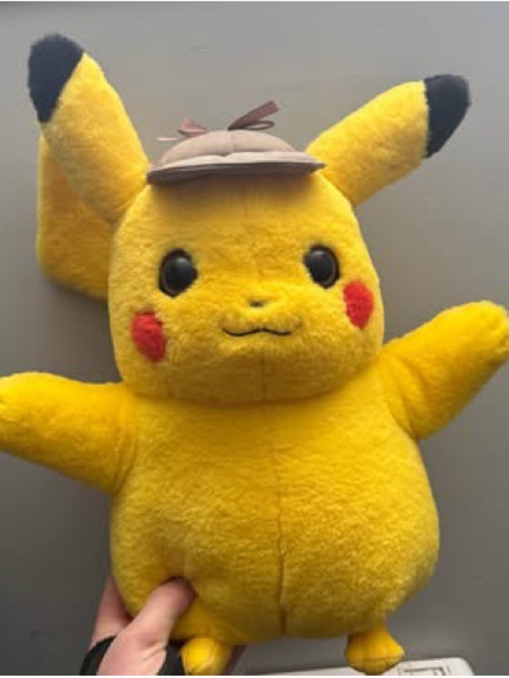 Large 16” Pokemon Detective Pikachu Plush - Pikachu yellow Pokemon